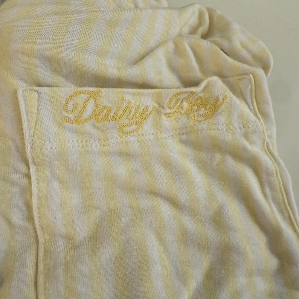 Daisy Bee Women's Yellow Striped Pajama Set